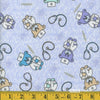 FLANNEL Doctor Teddy on Blue Baby 100% Cotton Price per Yard