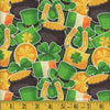 St Patricks Day Gold on Green 100% Cotton Price per Yard