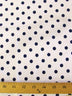 Poly Cotton Printed Fabric Small Polka Dots / White/Dark Royal Dots / Sold By The Yard