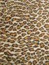 Tejido de piel sintética de castor «Latte/Amber Leopard Half Shag» / Se vende por yardas