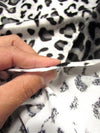 Tela de felpa de pelo corto con estampado de leopardo en color rosa/fucsia / Se vende por metros