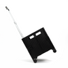 Organizing Essentials Black Collapsible Rolling Cart with Lid & 360° Wheels