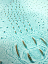 Smore Cream Mutant Ostrich Gator Embossed Vinyl Fabric / Sold By The Yard