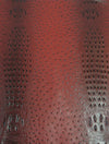 Deadpool Red Mutant Ostrich Gator Embossed Vinyl Fabric / Sold By The Yard