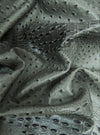 Smore Cream Mutant Ostrich Gator Embossed Vinyl Fabric / Sold By The Yard