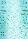 Glacier Blue Mutant Ostrich Gator Embossed Vinyl Fabric / Sold By The Yard