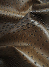Smore Cream Mutant Ostrich Gator Embossed Vinyl Fabric / Sold By The Yard