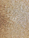 Mini Disc Sequin Nylon Mesh Fabric / Matte Beige / Sold By The Yard