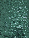 Tejido de malla de nailon con lentejuelas «Mini Disc» / Verde oscuro brillante / Se vende por yardas