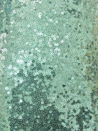 Tejido de malla de nailon con lentejuelas «Mini Disc» / Verde menta brillante / Se vende por yardas