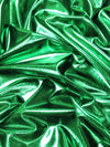 Tejido de spandex con lámina metálica / Verde / Lycra elástica, a la yarda