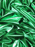 Tejido de spandex con lámina metálica / Verde / Lycra elástica, a la yarda