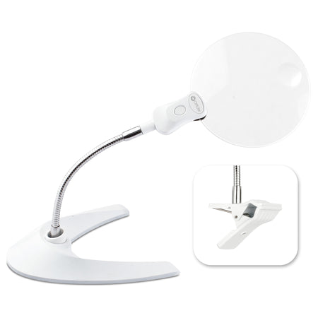 Lupa LED OttLite de 12,7 cm con pinza y soporte