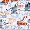 Multi Black Hallows Eve Digital Cuddle Fabric per yard