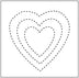Hearts 6"/9"/12" Quilt Stencil