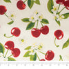 Stitch & Sparkle 100% Polyester, 57" Wide Charmeuse, Cherries-White, Cut By Yard