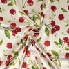Stitch & Sparkle 100% Polyester, 57" Wide Charmeuse, Cherries-White, Cut By Yard