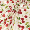 Stitch & Sparkle 100% Polyester, 57" Wide Charmeuse, Cherries-White, Cut By Yard