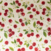 Stitch & Sparkle 100% Polyester, 57" Wide Charmeuse, Cherries-White, Cut By Yard