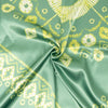 Stitch & Sparkle 100% Polyester, 57" Wide Charmeuse, Diamond Shibori- Green, Cut By Yard