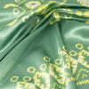 Stitch & Sparkle 100% Polyester, 57" Wide Charmeuse, Diamond Shibori- Green, Cut By Yard