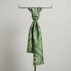 Stitch & Sparkle 100% Polyester, 57" Wide Charmeuse, Diamond Shibori- Green, Cut By Yard