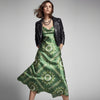 Stitch & Sparkle 100% Polyester, 57" Wide Charmeuse, Diamond Shibori- Green, Cut By Yard