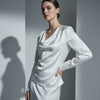 Stitch & Sparkle, 100 % poliéster, charmeuse de 57" de ancho, blanco liso, se vende por yardas