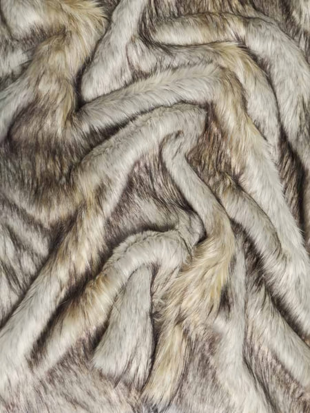 Disfraz de abrigo de pelo sintético de pelo corto «Arctic Wolf» / Se vende por yardas || color: Arctic Wolf