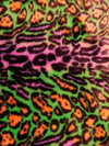 Tejido de piel sintética «Ecoshag Hippie Jaguar» / «Trippy Forest»