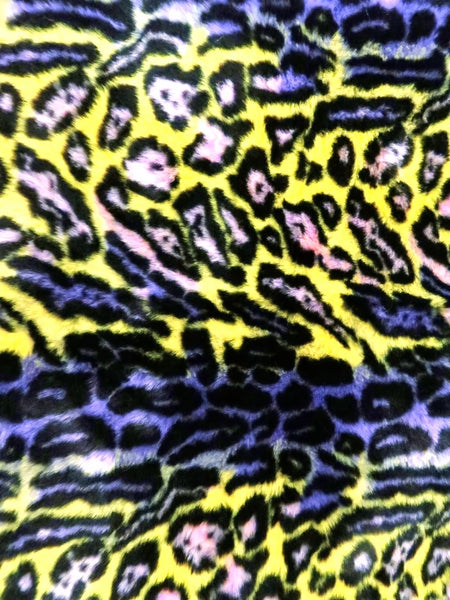 Tejido de piel sintética «Ecoshag Hippie Jaguar» / Ciudad de los Ángeles