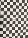 Poly Cotton Printed Fabric Square Checkered / Mini Black/White / Sold By The Yard||color:Mini Black