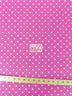 Poly Cotton Printed Fabric Small Polka Dots / Fuchsia/White Dots / Sold By The Yard