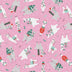 Winter Llamas on Pink