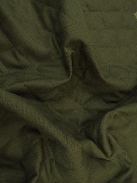 Relleno de algodón de 340 g de doble cara con tejido de piel de melocotón - VERDE MILITAR/Negro