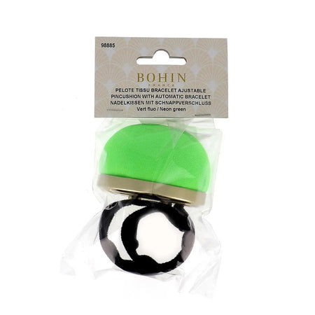 Pulsera elástica con broche «Pin Cushion» en verde neón