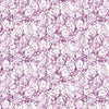 Tela de algodón con estampado floral morado de Daphne, 44"/45", por yarda