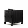 Organizing Essentials Black Collapsible Rolling Cart with Lid & 360° Wheels