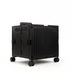 Organizing Essentials Black Collapsible Rolling Cart with Lid & 360° Wheels