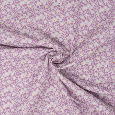 Roc-lon 100% Cotton, 108" Wide, Quilt Backing, Floral Purple Pattern, Cut by Yard