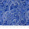 Roc-lon® 100% Cotton, 108" Wide, Paisley Cobalt, Cut by Yard