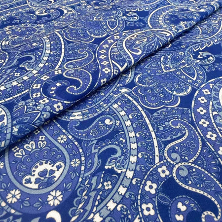Roc-lon® 100 % algodón, 108" de ancho, estampado Paisley cobalto, se vende por yardas