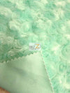 Chocolate Minky Rose/Rosette Floral Baby Soft Fabric / Sold By The Yard