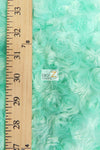 Mint Minky Rose/Rosette Floral Baby Soft Fabric / Sold By The Yard