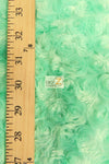 Red Fusion Minky Rose/Rosette Floral Baby Soft Fabric / Sold By The Yard