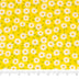 SINGER®  Fabric,  100% Cotton, 44 Inch Wide, Daisys On Yellow, Cut by the Yard