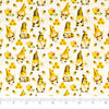 Tela SINGER®, 100 % algodón, 44 pulgadas de ancho, «Bee Gnomes White», cortada por yardas