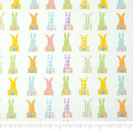 Tela SINGER®, 100 % algodón, 44 pulgadas de ancho, con conejitos de colores, se vende por yardas