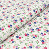 Tela SINGER®, 100 % algodón, 44 pulgadas de ancho, con flores de color rosa púrpura sobre fondo blanco, vendida por yardas