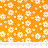 SINGER®  Fabric,  100% Cotton, 44 Inch Wide, Small White Flowers On Yellow, Cut by the Yard